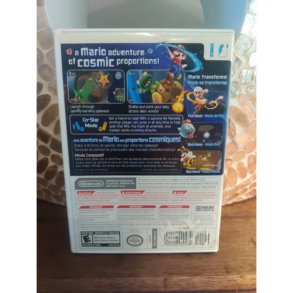 Super Mario Galaxy Wii Video Game With Booklet (Nintendo Wii, 2007) Tested Works